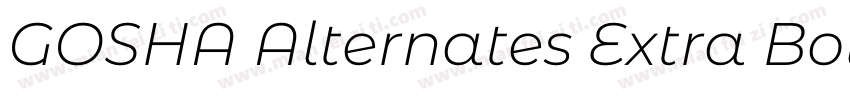 GOSHA Alternates Extra Bold Italic字体转换